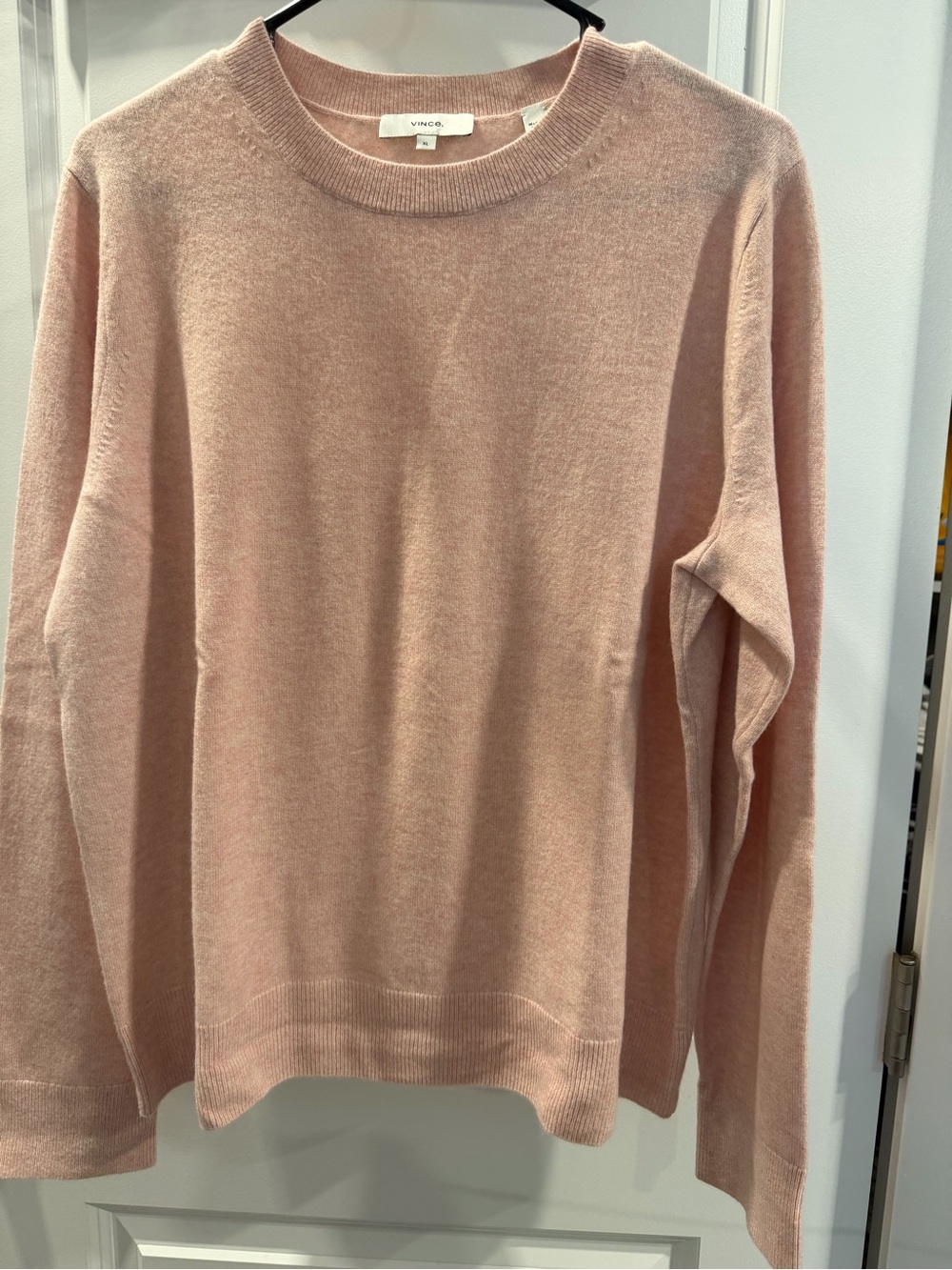 Vince Wool & Cashmere Crewneck Sweater Blush Pink Size XL
